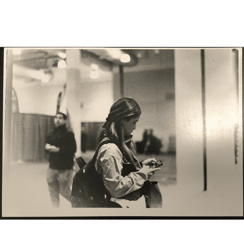 girl at boston marathon conference