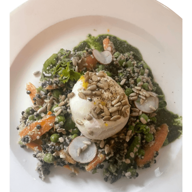 There is Salmon under that Gigantic Buratta