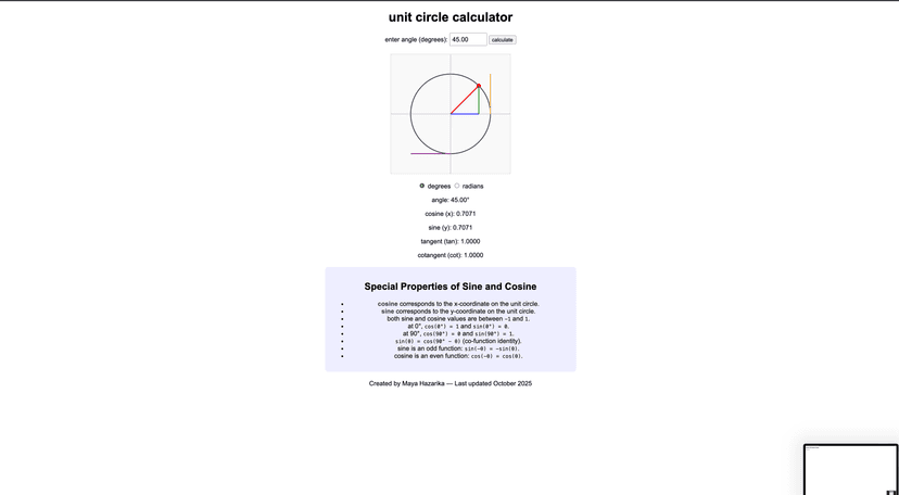 Unit Circle Calculator